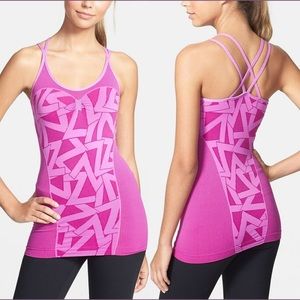 Zella Devotion Seamless Compression Tank in Magenta Pink, Size XS